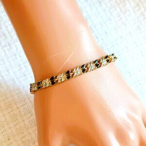 925 Gold Vermeil Spinel Tennis Bracelet 7" Women's Sterling Silver Jewelry